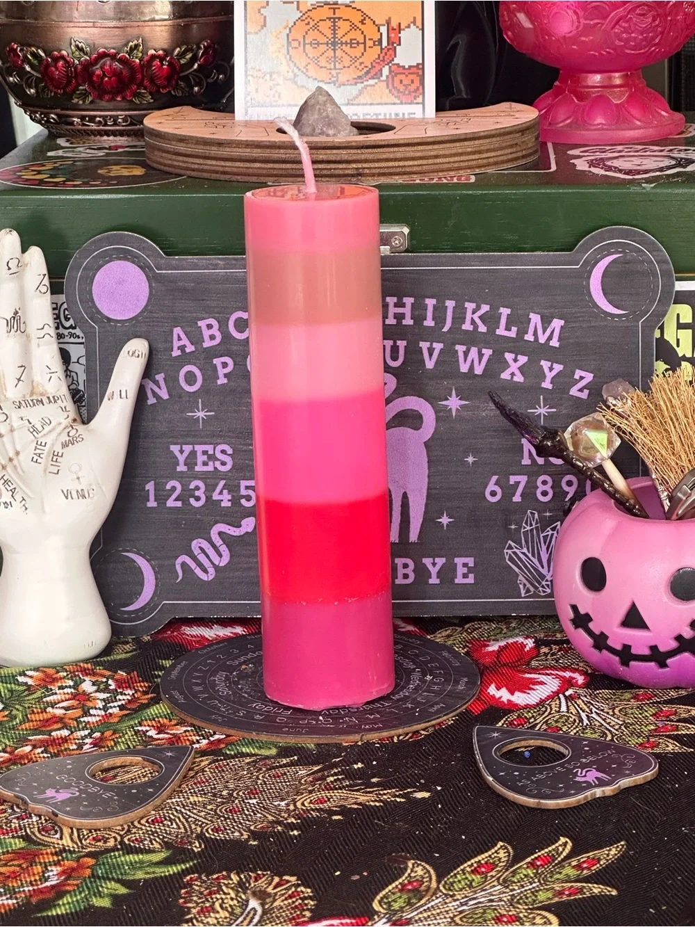 Pink Sunset Pillar Candle